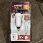 Wireless Gear Dual Usb Car Charger With Sync & Cable White Micro Devi. Fixed Price $8.00.