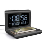 Fdgao Wireless Charger Dock Alarm Clock Thermometers For Iphone 16 X Samsung S25. Fixed Price $18.95.