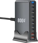 GAN3 10-PORT Usb-c Charging Station Fast Charger For 800W, Black. Fixed Price $63.96.