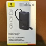 Baseus 10000MAH Power Bank 22.5W Fast Charging Built-in Usb-c Cable Black New. Fixed Price $25.99.
