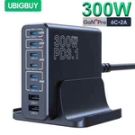 Ubigbuy 300W Usb Fast Charger Multi Port Gan 140W Pd 3.1 Charging Station Pps. Fixed Price $99.99.