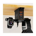 Cozoo Headphone Stand With Usb Charger Under Desk Headset Holder Mount 3 .... Fixed Price $26.04.