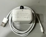 Original Apple 12W Wall Charger And 1M Lightning To Usb Cable Ipad's & Iphone. Fixed Price $12.85.