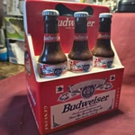 Vintage Budweiser 6 Pack Bottle Bank Enesco W/ Box Beer Advertising. Fixed Price $30.00.