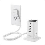 Charging Station 30W, Tessan 9-IN-1 Charger Blocks 5 FEET(30W With Ac), White. Fixed Price $40.61.