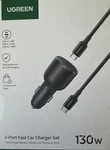 Ugreen 130W 3-PORT Car Charger With Usb-c Cable New. Fixed Price $34.99.
