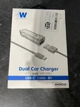 Just Wireless Dual Car Charger Port Usb-c With 6FT Cable- Gray. Fixed Price $17.99.