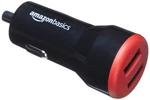 Amazon Basics 24W 2-PORT Usb-a Car Charger For Phones Port, Black/red. Fixed Price $13.72.