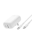 Belkin WCB009-1MWH-B6 Dual Wall Charger (A&C),42W,W/C-C Cord Boost White. Fixed Price $33.99.
