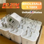 20W Dual Usb-c Typec Fast Wall Charger Adaptor QC3.0 Lot For Android Iphone Ipad. Fixed Price $58.28.