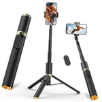 62" Tripod & Selfie Stick, For Iphone With Remote, ALL-IN-1 Cell. Fixed Price $30.74.