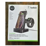 Belkin Powerhouse Charge Dock Apple Watch + Iphone X/xs/xr/xs Max Black F8J237. Fixed Price $28.00.