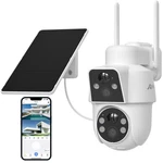 Anran 2K Security Camera Outdoor Wireless Dual Lens Pir W/ Solar Panel IP66. Fixed Price $59.99.