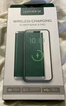 5K Leather Wireless Charging Power Bank And Pad Dark Green New. Fixed Price $8.95.