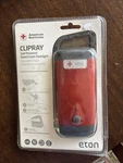 Eton American Cross Crank-powered Clipray Clip-on Flashlight & Smartphone Ch. Fixed Price $12.00.