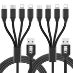 4 1 Charging Cable 2PACK 6.6FT Multiple Charger Cord Usb To C/mic. Fixed Price $16.43.