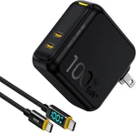 Aohi 100W Usb Charger Gan+, 2 Port Type Pd Wall Foldable Black. Fixed Price $102.55.