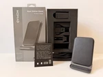 Nomad Base Station Stand Wireless Charger Black Leather Qi-compatible. Fixed Price $84.99.