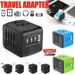 European Travel Plug Adapter Foldable Universal International Ac Outlets 3 Usb-c. Fixed Price $14.98.