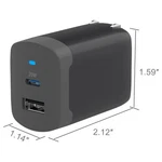 Connect Dual-port Usb-c Wall Charger Fast Charging 20W / 12W Power Delivery. Fixed Price $12.49.