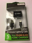Cellet Single Usb Wall Charger, Lightning Cable & Folding Blades 1A. Fixed Price $19.99.