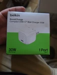 Belkin Boostcharge Compact Usb-c Wall Charger 30W Fast Foldable Prongs. Fixed Price $10.95.