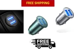 Ainope 4.8A Cigarette Lighter Usb Car Charger Adapter Dual Port 12V Outlet. Fixed Price $17.99.