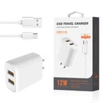 Reiko Micro Portable Travel Home Charger With Built In Cable White. Fixed Price $9.99.