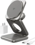 QI2-CERTIFIED 15W Magnetic Foldable Charger, Ku Xiu X40Q 3 Wireless Chargin. Fixed Price $97.79.