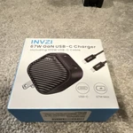 Invzi 67W Gan Usb-c Charger Power Adapter With 100W Cable Black. Fixed Price $19.99.