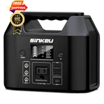 Sinkeu Portable Power Station 122.8WH, LIFEPO4 Battery Solar 150W, Black. Fixed Price $113.98.