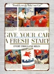 Wall 1941 Give Your Car Fresh Start Mobiloil Pegasus Horse Metal Tin Sign. Fixed Price $19.51.