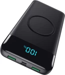 Wireless Portable Charger 30,800MAH,15W Charging Usb Power Black. Fixed Price $38.45.