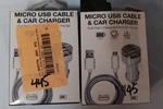 (2X) Gems Micro Usb Cable & Car Charger: Smartphone, Tablets Or MP3 Players #445. Fixed Price $9.99.