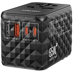 Lencent 65W Universal Travel Adapter, Gan International Fast Charger 2 Usb-a .... Fixed Price $74.10.