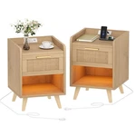 Set Of 2, 13.8"W With Charging Station, Boho End Tab.... Fixed Price $142.51.