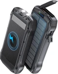 Solar Charger Power Bank, 40000MAH Portable QC3.0 18W Pd 20W Black. Fixed Price $43.29.