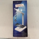 Tzumi Atmosphere 12.6 In. White Desk Lamp With Wireless Charging B2. Fixed Price $23.66.