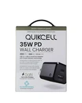 Quikcell (35W) Pd Wall Charger Dual Port (usb-c/usb-a) Adapter (gan Charging). Fixed Price $19.99.