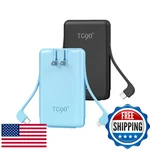 TG90 2-PACK 5000MAH Power Bank Portable Charger Built-in Plug & Cables. Fixed Price $106.25.