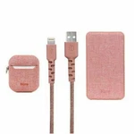 Ihome On The Go 3 Piece Charging Bundle W/ Airpods Case, Pink *new. Fixed Price $26.99.