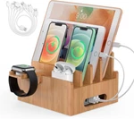 Pezin & Hulin Cell Phone Charging Stations, Bamboo Dock Rack +cables. Fixed Price $43.93.