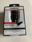 Sealed Monster Dual Usb Port Car Charger Rapid Black Gold ES2. Fixed Price $12.81.