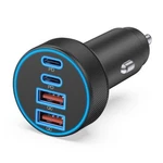 1 Usb Car Charger, 4-PORT 90W Super Fast Charging Cigarette Pack. Fixed Price $22.18.