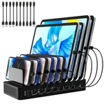 Riswojor Charging Station For 100W10PORT Black(short Cables Included). Fixed Price $59.70.