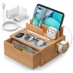 Multi-device Charging Station Dock & Organizer, With Power Supply (5 Ports Hu.... Fixed Price $67.68.