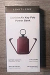 Limitless Key Fob Power Bank 3,000MAH. Fixed Price $24.00.