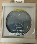Heyday Qi Wireless Charging Pad, Gray Teal W/gold Flakes - New #04 (box 22). Fixed Price $10.99.
