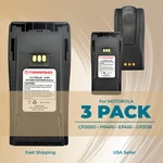 3-PACK Replacemet Battery For Motorola NNTN4851 NNTN4496 CP180 CP200D PR400. Fixed Price $52.00.