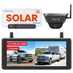Auto-vox 2X Solar Wireless Backup Cameras 7.2'' Hd 1080P Dvr Monitor 2CH System. Fixed Price $219.99.